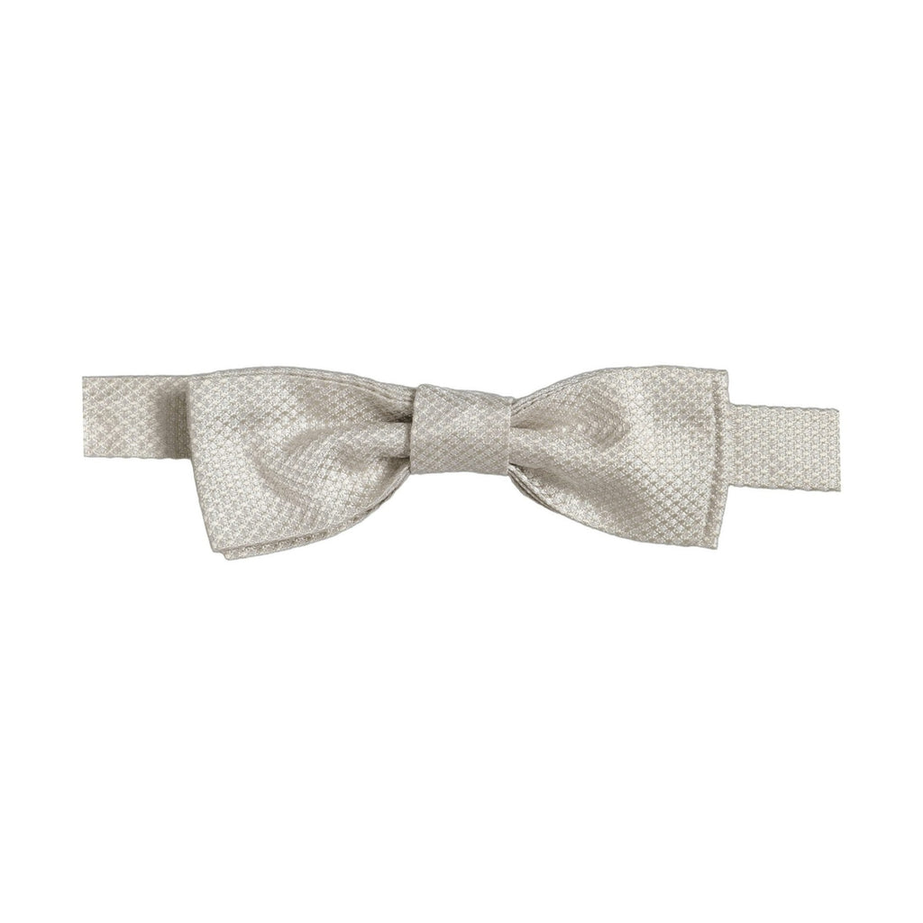 Men White 100% Silk Adjustable Neck Papillon Bow Tie