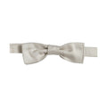 Men White 100% Silk Adjustable Neck Papillon Bow Tie