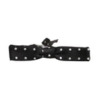Black White Polka Dot Adjustable Neck Papillon Bow Tie
