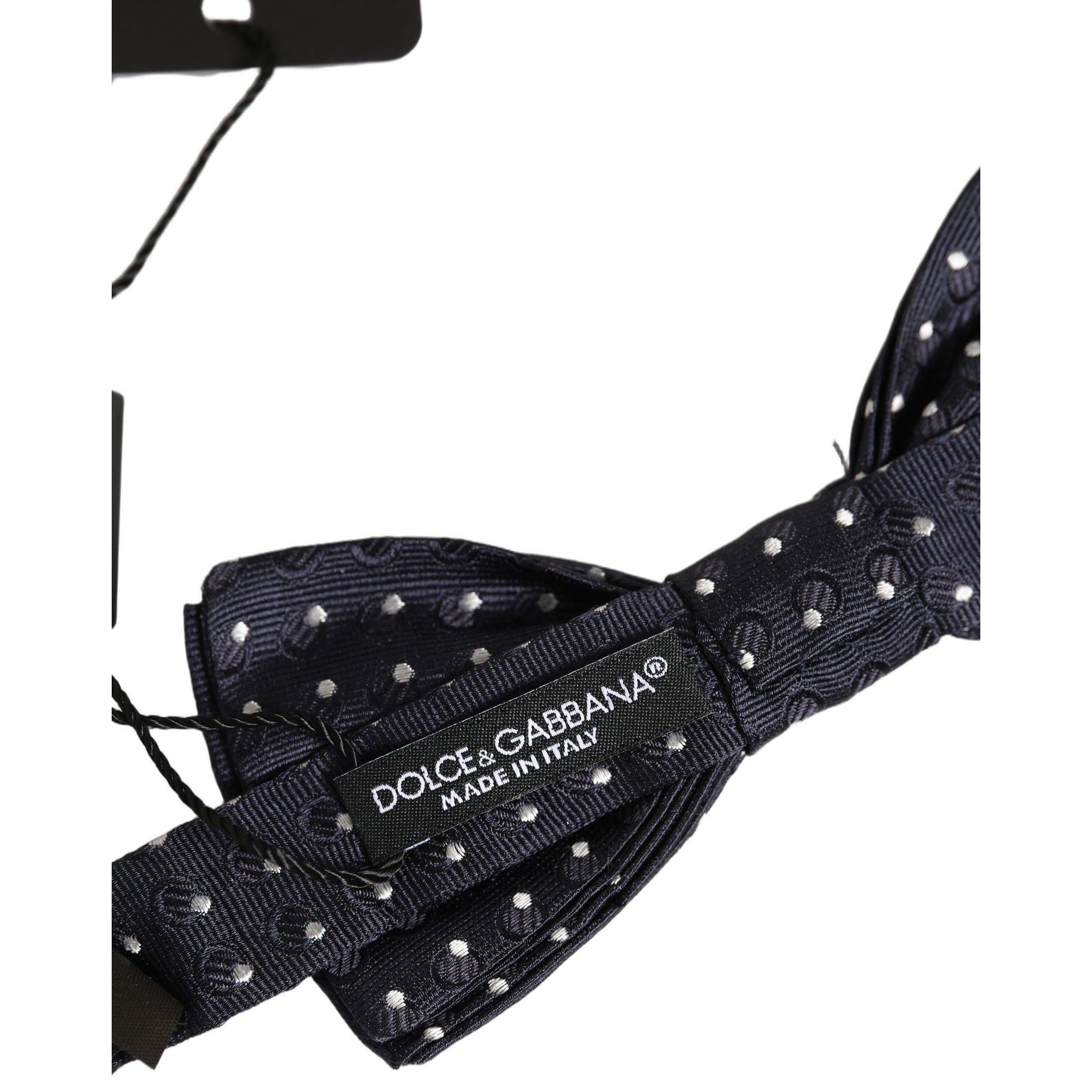 Black White Polka Dot Adjustable Neck Papillon Bow Tie