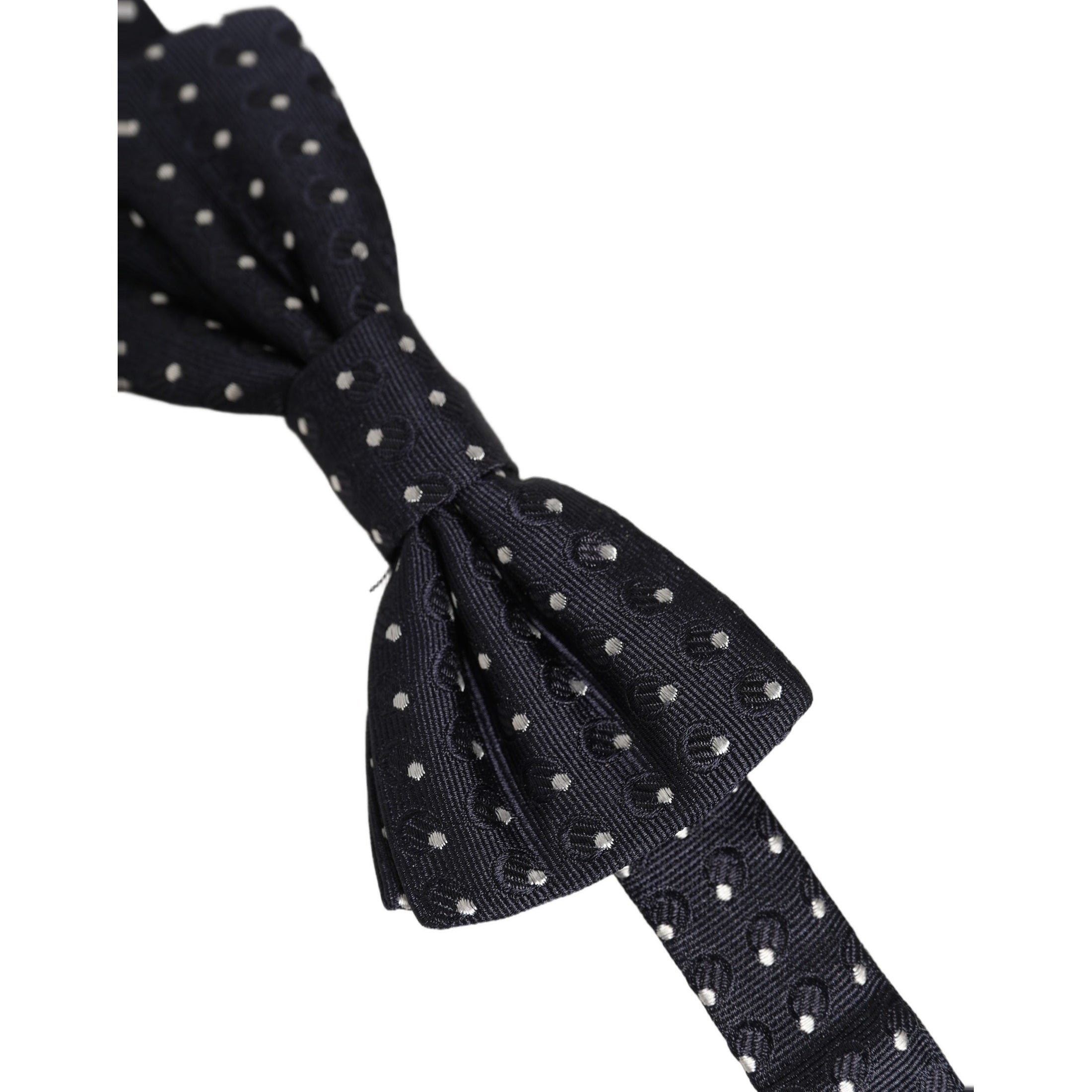 Black White Polka Dot Adjustable Neck Papillon Bow Tie