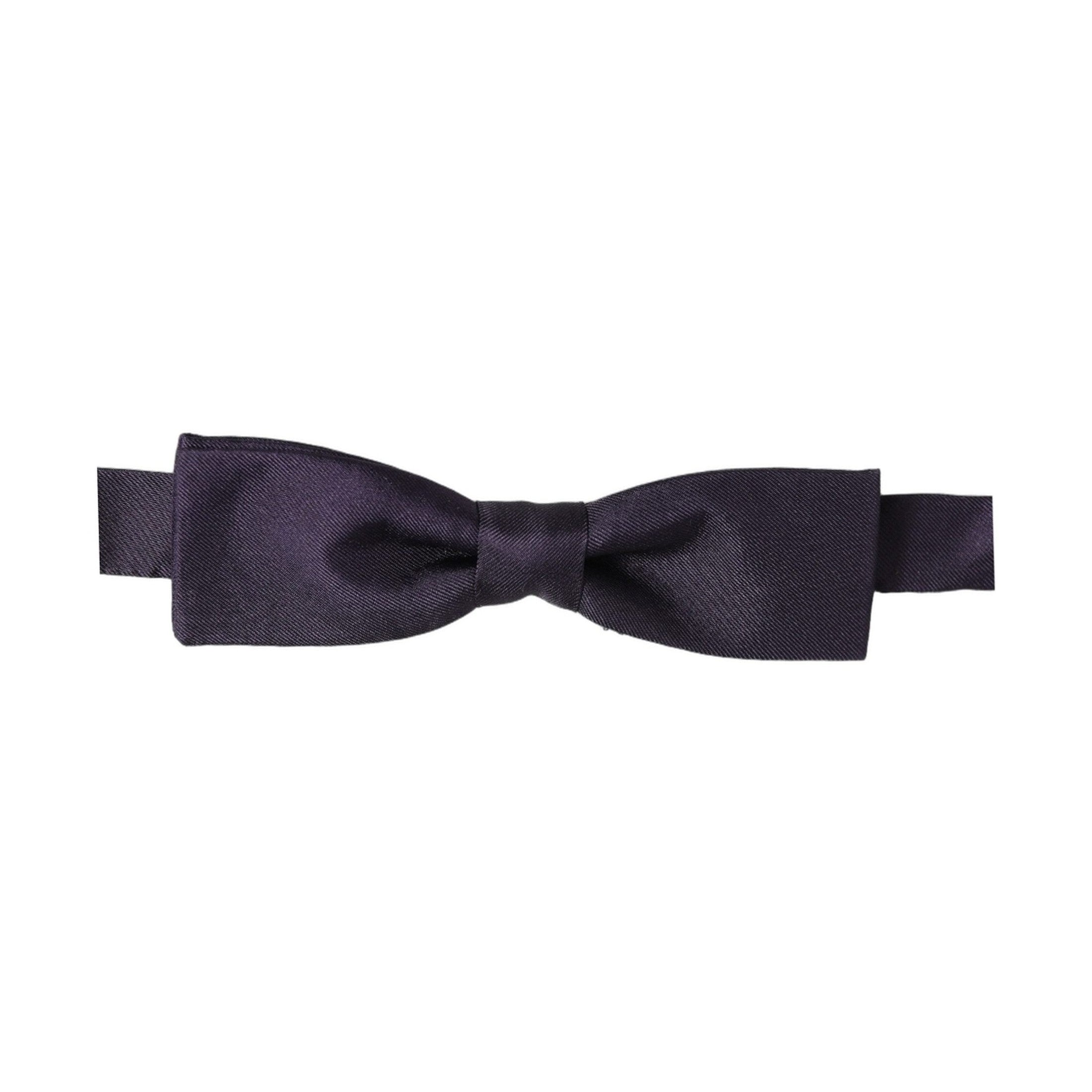 Men Violet 100% Silk Adjustable Neck Papillon Bow Tie