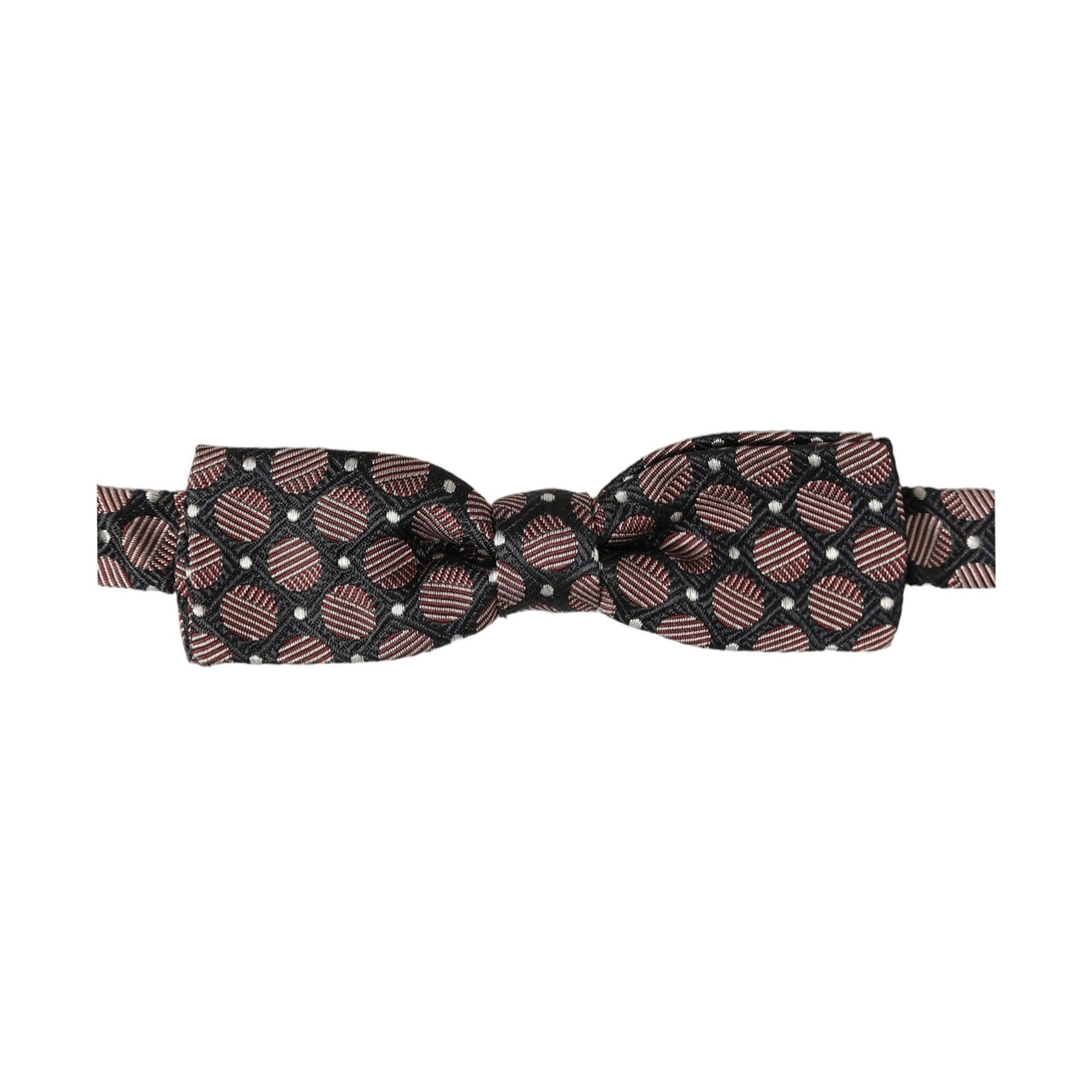 Multicolor Geometric Silk Adjustable Neck Papillon Bow Tie