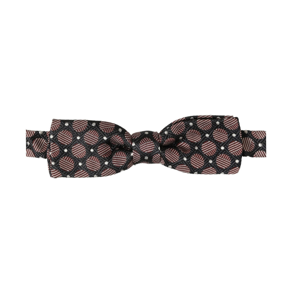 Multicolor Geometric Silk Adjustable Neck Papillon Bow Tie