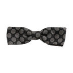 Black White Geometric Silk Adjustable Neck Papillon Bow Tie