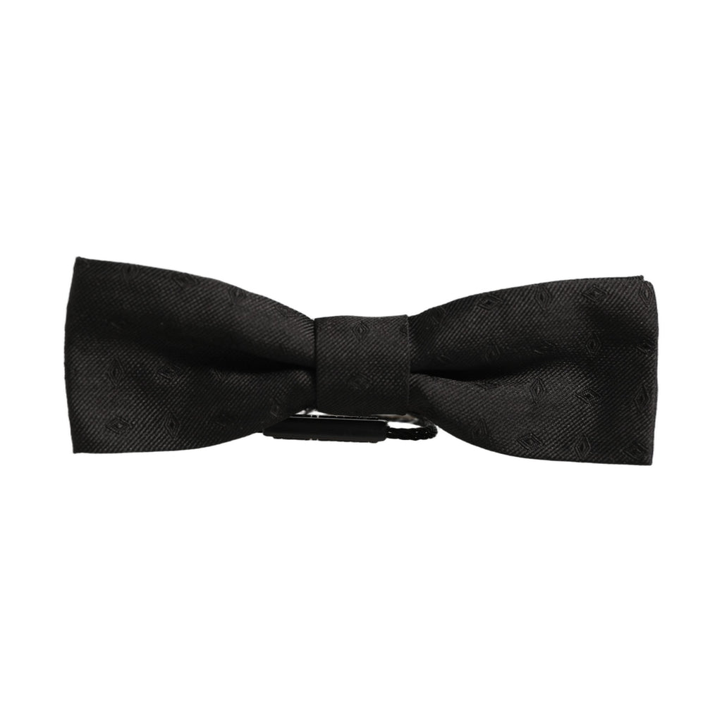 Men Black 100% Silk Adjustable Neck Papillon Bow Tie