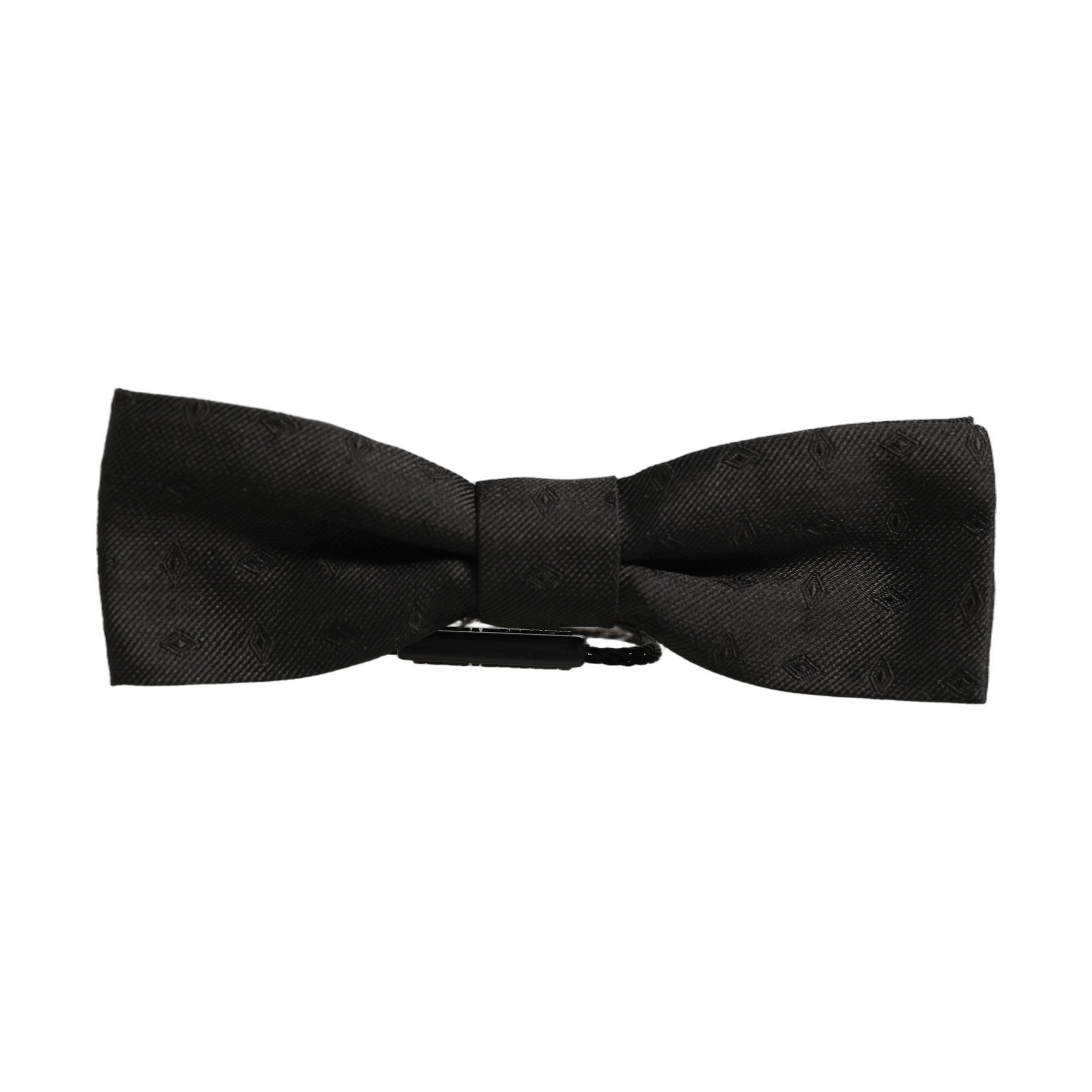 Men Black 100% Silk Adjustable Neck Papillon Bow Tie