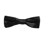 Men Black Floral Silk Adjustable Neck Papillon Bow Tie