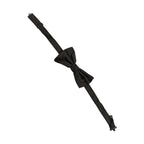 Men Black 100% Silk Adjustable Neck Papillon Bow Tie
