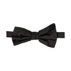 Men Black 100% Silk Adjustable Neck Papillon Bow Tie
