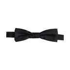 Men Black 100% Silk Adjustable Neck Papillon Bow Tie