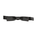 Men Black 100% Silk Adjustable Neck Papillon Bow Tie