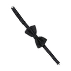 Men Black 100% Silk Adjustable Neck Papillon Bow Tie