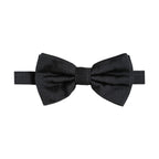 Men Black 100% Silk Adjustable Neck Papillon Bow Tie
