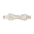 Men Off White Silk Adjustable Neck Papillon Bow Tie