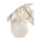 Men Ivory Paisley SIlk Adjustable Neck Papillon Bow Tie
