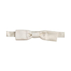 Men White 100% Silk Adjustable Neck Papillon Bow Tie
