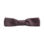 Blue Burgundy Woven Adjustable Neck Papillon Bow Tie