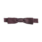 Blue Burgundy Woven Adjustable Neck Papillon Bow Tie