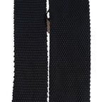 Men Black 100% Silk Adjustable Men Tied Necktie Tie