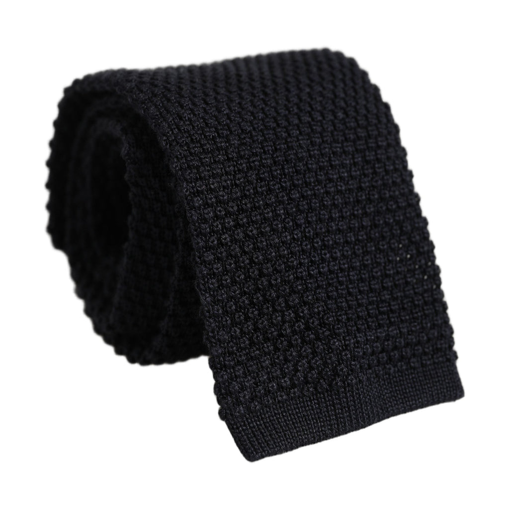 Men Black 100% Silk Adjustable Men Tied Necktie Tie
