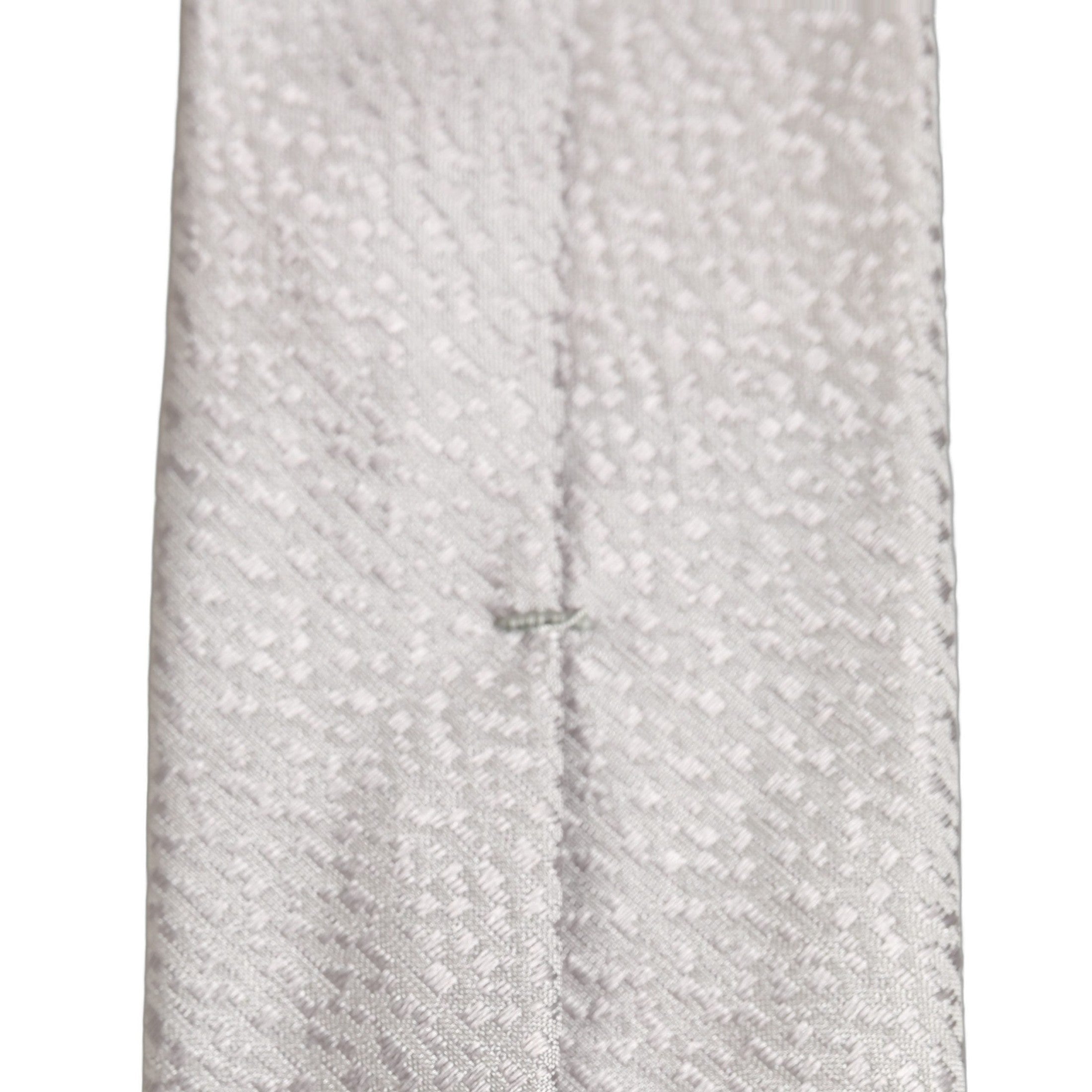 Men Gray 100% Silk Textured Adjustable Tied Necktie Tie