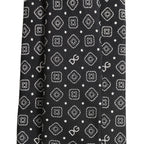 Men Black DG Logo 100% Silk Adjustable Tied Necktie Tie