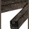 Men Brown Paisley 100% Silk Adjustable Tied Necktie Tie