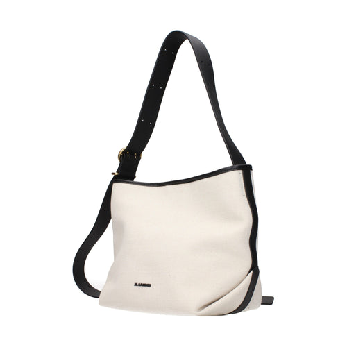 Beige Fabric Crossbody Bag