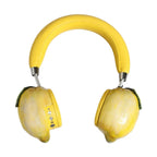 Yellow Vibrant Lemon Leather Headset Headphones