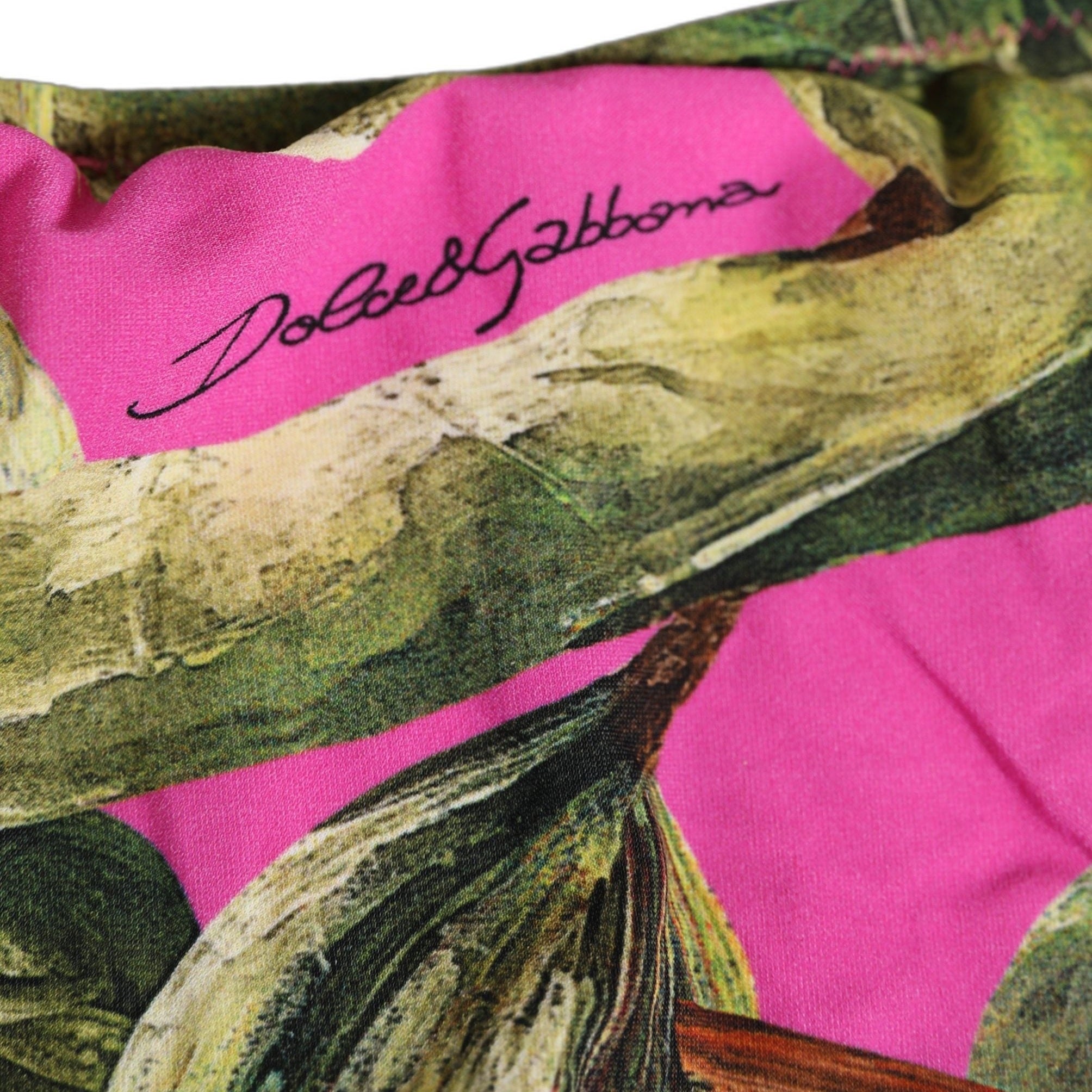 Fuchsia Pink Fig Print Beachwear Bikini Bottom