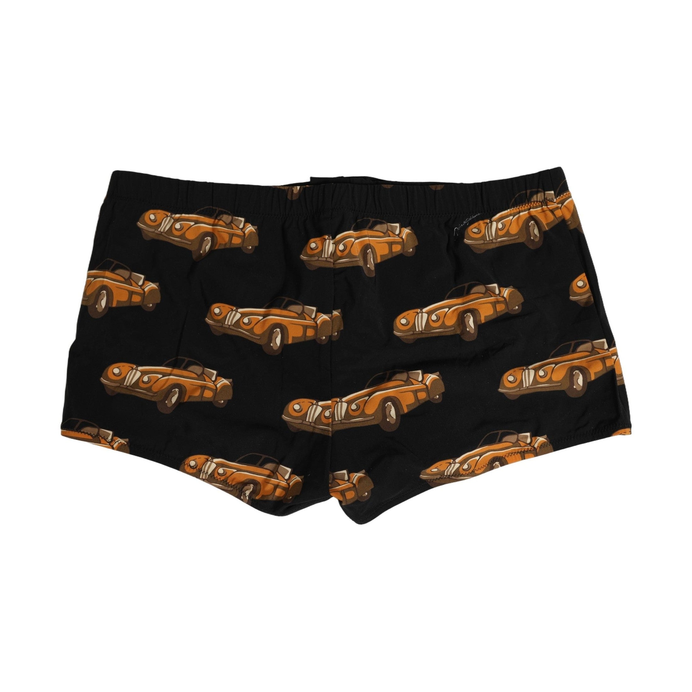 Black Car Print Swim Trunk Beachwear Swimwear