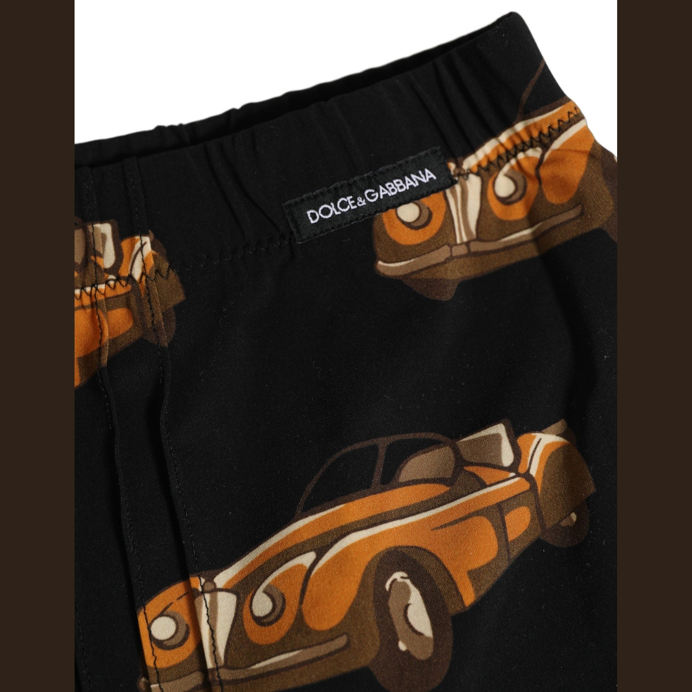 Black Car Print Swim Trunk Beachwear Swimwear
