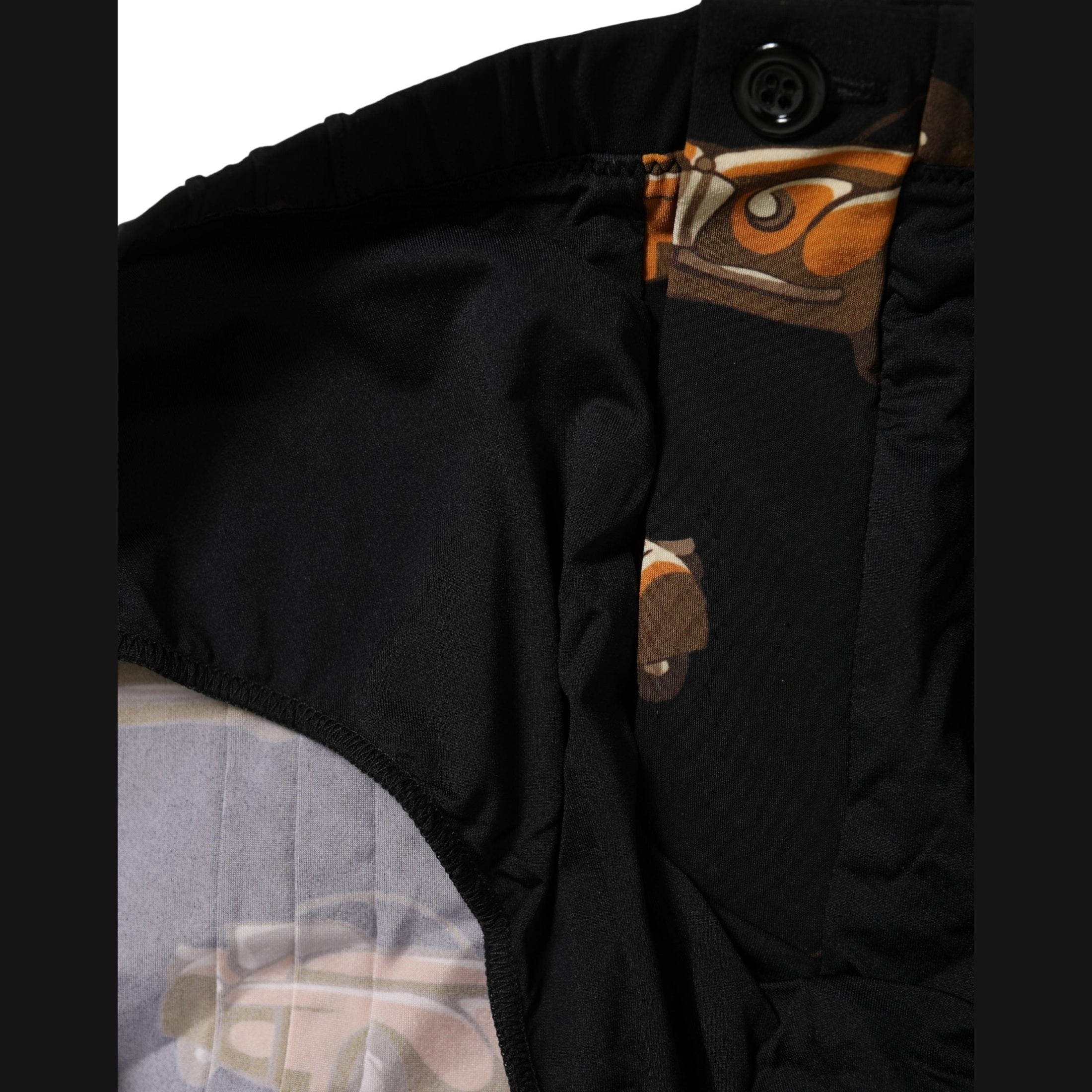 Black Car Print Swim Trunk Beachwear Swimwear