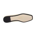 Beige Leather Ballet Flats
