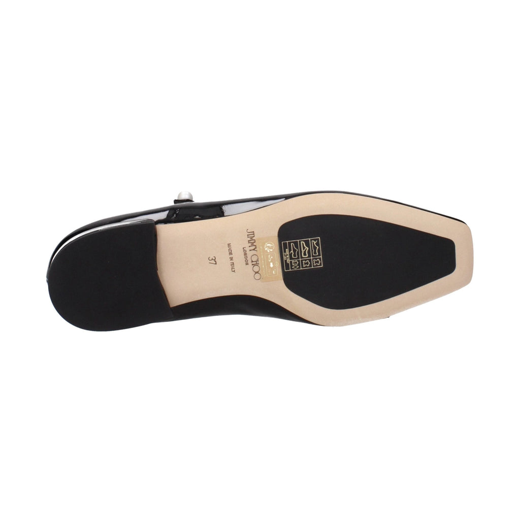 Black Leather Ballet Flats