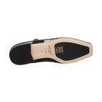 Black Leather Ballet Flats
