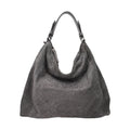 Gray Leather Shoulder Bag