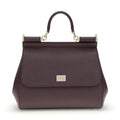 Dolce & Gabbana Bordeaux Calf Leather Bos Taurus Handbag