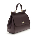 Dolce & Gabbana Bordeaux Calf Leather Bos Taurus Handbag
