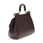 Dolce & Gabbana Bordeaux Calf Leather Bos Taurus Handbag