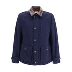 Blue Wool Oves Aries Full-Length Jacket