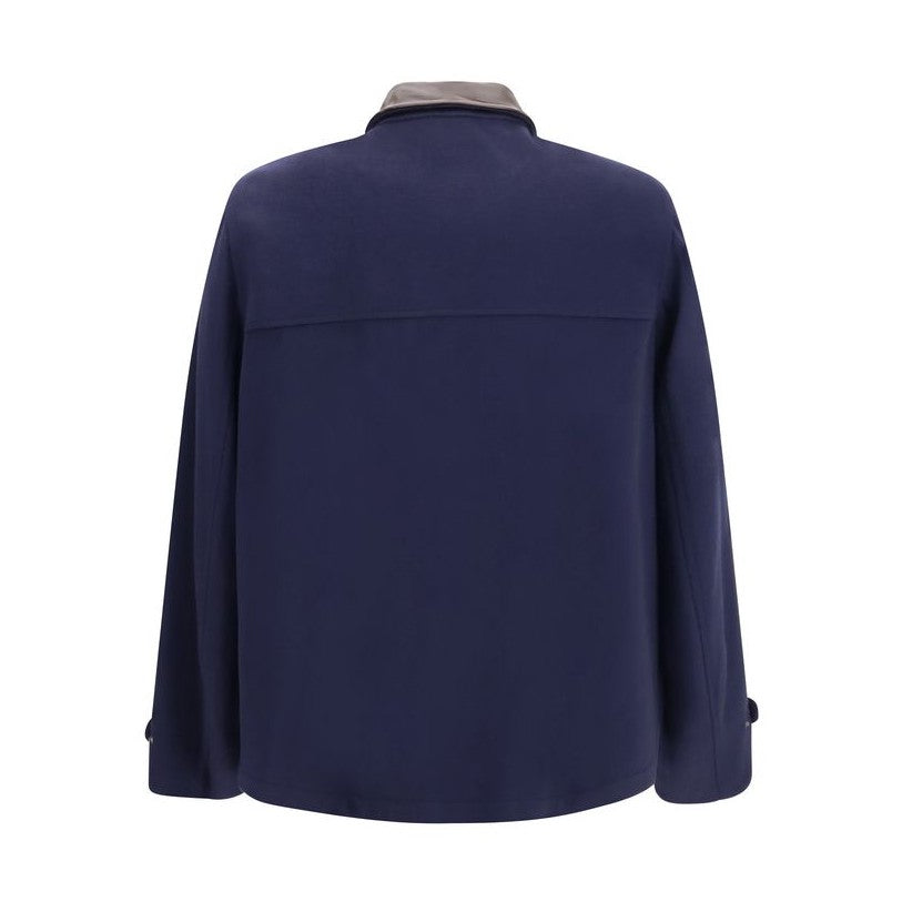 Blue Wool Oves Aries Full-Length Jacket