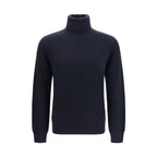 Blue Cashmere Turtleneck