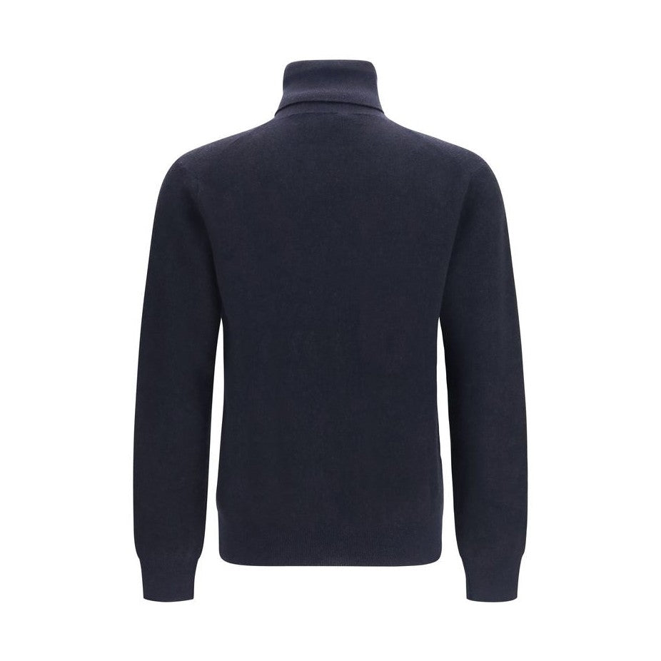 Blue Cashmere Turtleneck