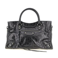 Silver Lamb Leather Handbag