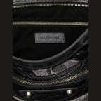 Silver Lamb Leather Handbag