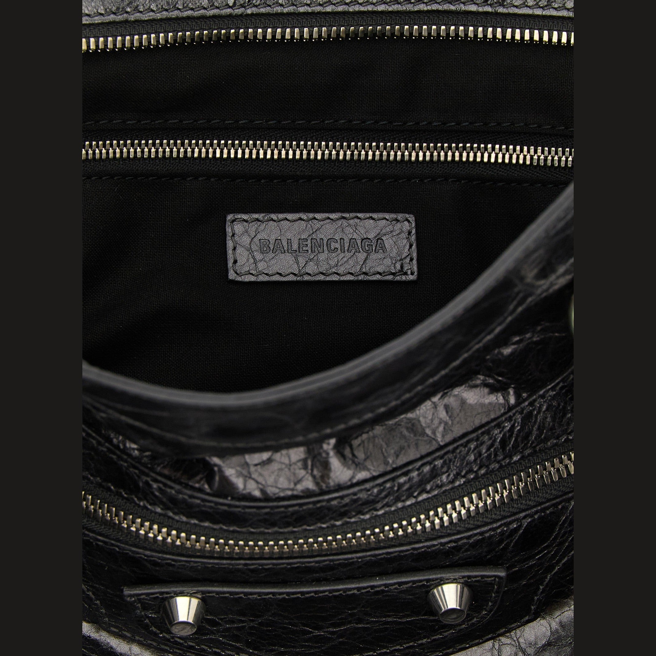 Silver Lamb Leather Handbag