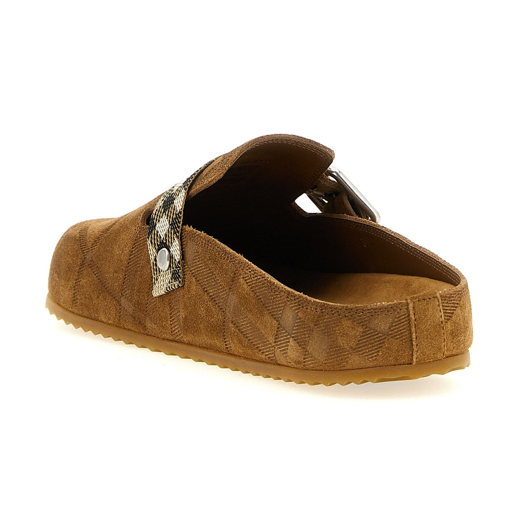 Brown Leather Clogs