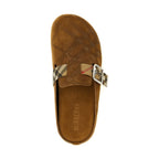 Brown Leather Clogs